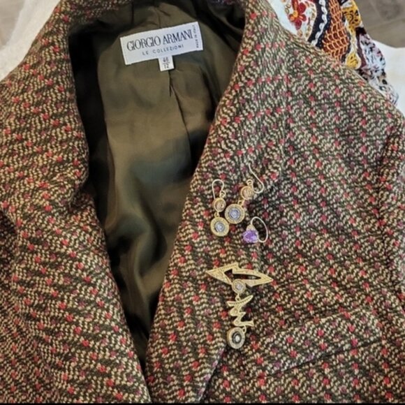 Patricia Locke Brooch And Earrings Gold Tone Swarovski Crystal Set 2" Br… - Picture 3 of 9